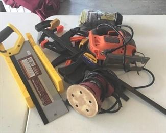 Jigsaw Electric Sander Clamps and Miter Box with Saw
