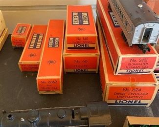 Lionel trains & misc (each box contains the item, not empty boxes lol!)