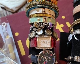 Fossil watches, charm bracelets