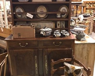 Country French pewter/ plate cupboard
