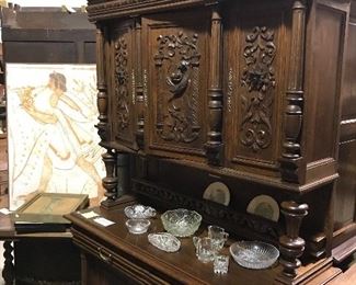 Carved French double buffet