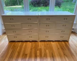MCM Baker. Pair of low-profile dressers [bachelor's chests] 36 x 19 x 32 each   