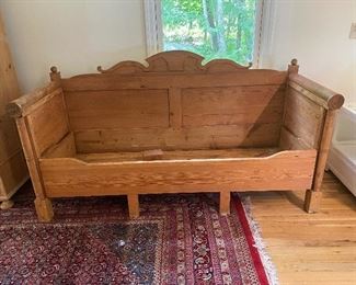 Antique Swedish Convertable bench 73 x 27 x 40 [cushion is present- not in photos]  