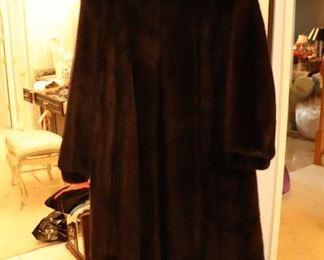 Full length gorgeous black sable mink coat