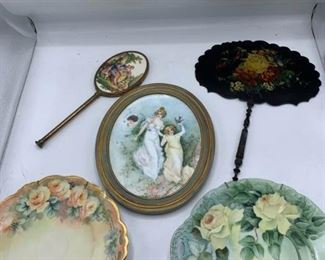 Cake Plates, Porcelain Piece, Fan, Mirror