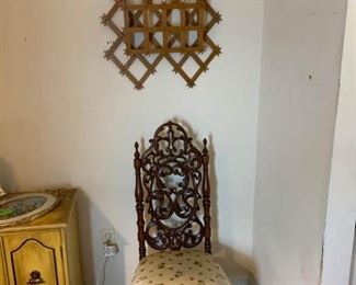 Chair and Wall Storage Piece