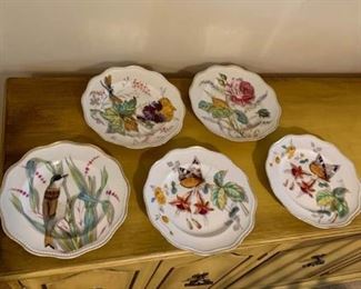 Five Hand Painted Plates