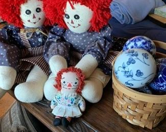 Raggedy Ann, Andy, Porcelain Balls