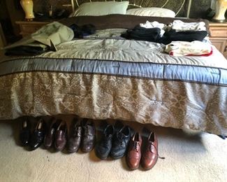 some of the size 14 shoes.  bed coverlet.  by the way, the beds and mattresses are all nearly new