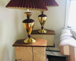 pair of lamps.  more importantly, pair of Bose speakers