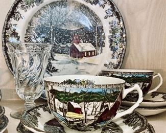 HUGE Set!
The Friendly Village, Johnson Bros China Set, England