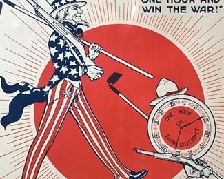 Antique American War Propaganda Poster