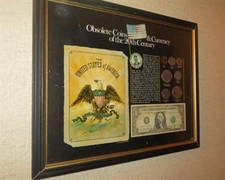 Framed currency picture