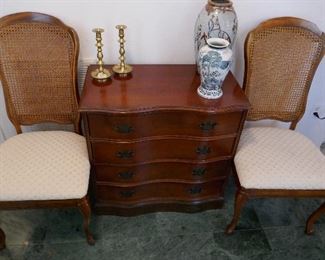 2 of the 4 chairs that match the French Provincial Dining Room Suite