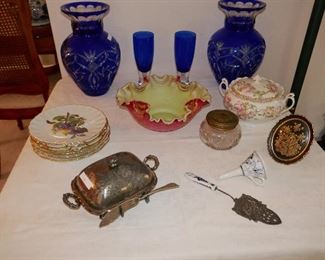 Vintage Glass, China and Silverplate