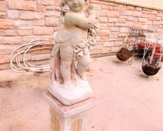 STATUES WITH BASES EACH ONE MEASURES OVER 4 FEET WITH BASE.  $500.00 EACH FOR STATUE AND BASE.