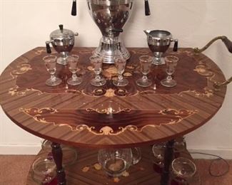 Inlaid Italian Tea Cart