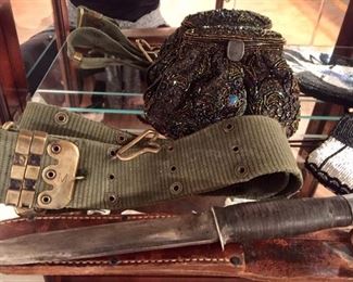 Vintage Military Marine Belt Bowie Knife