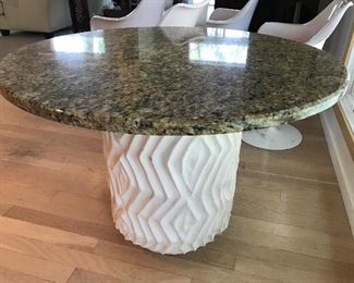 Granite topped round table