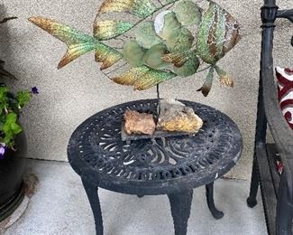 Metal fish sculpture