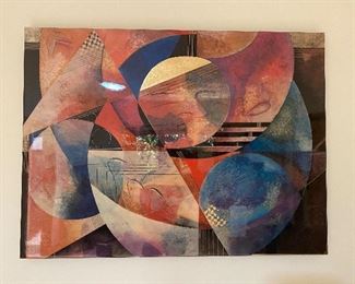 Large modern framed art
47” x 35”