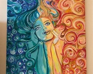 Painting on canvas, signed
30” x 40”