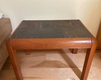Slate top side table