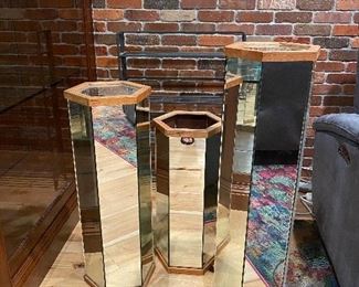Mirrored plant stands