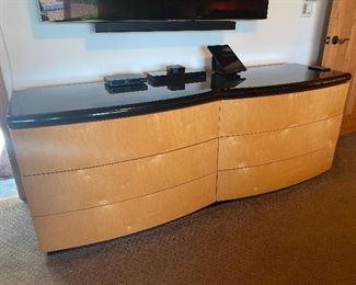 Laquer top double wide chest of drawers, from Lawrance Contemporary Furniture Co.