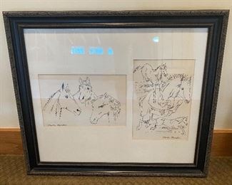 Ink drawings of horses
29” x 25”