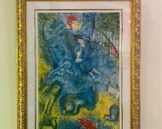 Marc Chagall lithograph numbered 114/335
Frame: 41” x 57”, Art: 30” x 42”