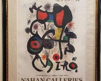 Miro exhibition poster at Nahan Galleries
Framed 31” x 37”