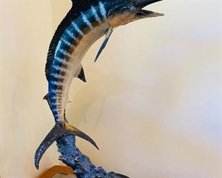 Robert Wyland Marlin bronze sculpture "Celebration" 1993, 30 in.