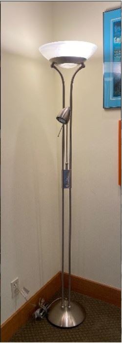 Contemporary stainless floor lamp