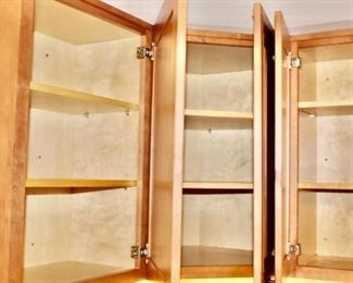 Wood cabinets solid wood dovetail drawers. If you are interested in the kitchen cabinets I have measurements and layout of the entire kitchen I can email or text you photos