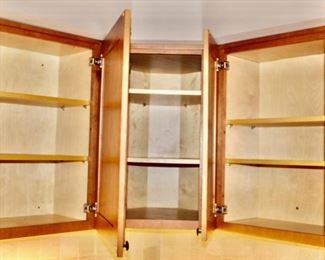 Wood cabinets solid wood dovetail drawers. If you are interested in the kitchen cabinets I have measurements and layout of the entire kitchen I can email or text you photos