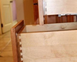 Solid wood cabinets dovetail drawers soft glide drawers soft close doors