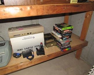 Commodore computer with several games
