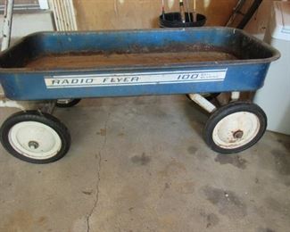 Rare blue radio flyer wagon