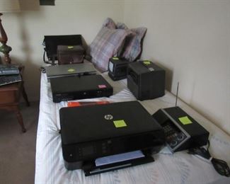 Electronics- printer, DVD players, cameras, radios scanner