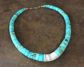 Museum Vintage Navajo Native American Jewelry jewelry 'Cylinder' Tubed Coral Jacla Pendant Old Museum Vintage Navajo Native American Jewelry jewelry 'Cylinder' Tubed Coral Jacla Pendant Old