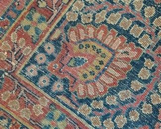Sarouk carpet, 10 x 13, hand woven, 1920s, Persian rug, oriental carpet, rug red