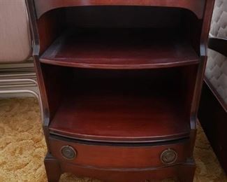 Nice Nightstand with Glass Topper. Top in fair condition