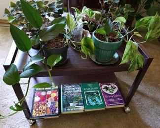 Cart with live Houseplants