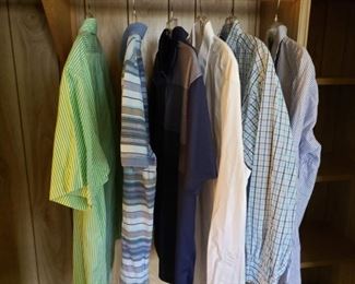 Nice Men's Shirts mostly size L or 16 1/2 34/35. no stains. no smoke. clean