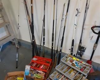 Rods, reels and tackle