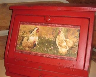 $20.00, Red Painted Bread box