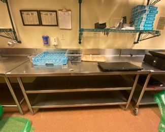 72" Stainless steel prep table