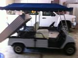 Golf cart with dump box