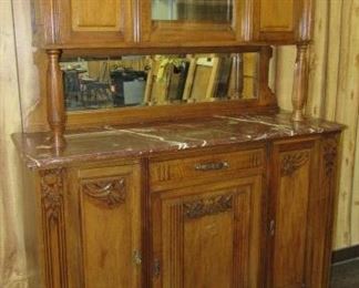 3 Piece Marble Top Sideboard